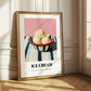 Ice Cream – on Striped Tablecloth, American Ice Cream Print 
