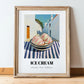 Ice Cream – White village Café on the Corner, American Ice Cream Wall Decor, in wooden frame leaning on the floor