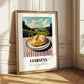 Ciabatta – Hilltop Café Scene, Italian Pastry Illustration 