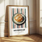 Sourdough – on Striped Tablecloth, American Food Still Life