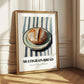 Multigrain Bread – on Striped Tablecloth, American Food Poster