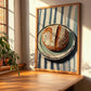 Multigrain Bread – on Striped Tablecloth, American Food Poster, clean layout with no caption