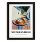 Multigrain Bread – White village Café on the Corner, American Food Still Life, in sleek black frame