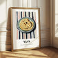 Naan – on Striped Tablecloth, Indian Food Still Life