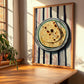 Naan – on Striped Tablecloth, Indian Food Still Life, clean layout with no caption