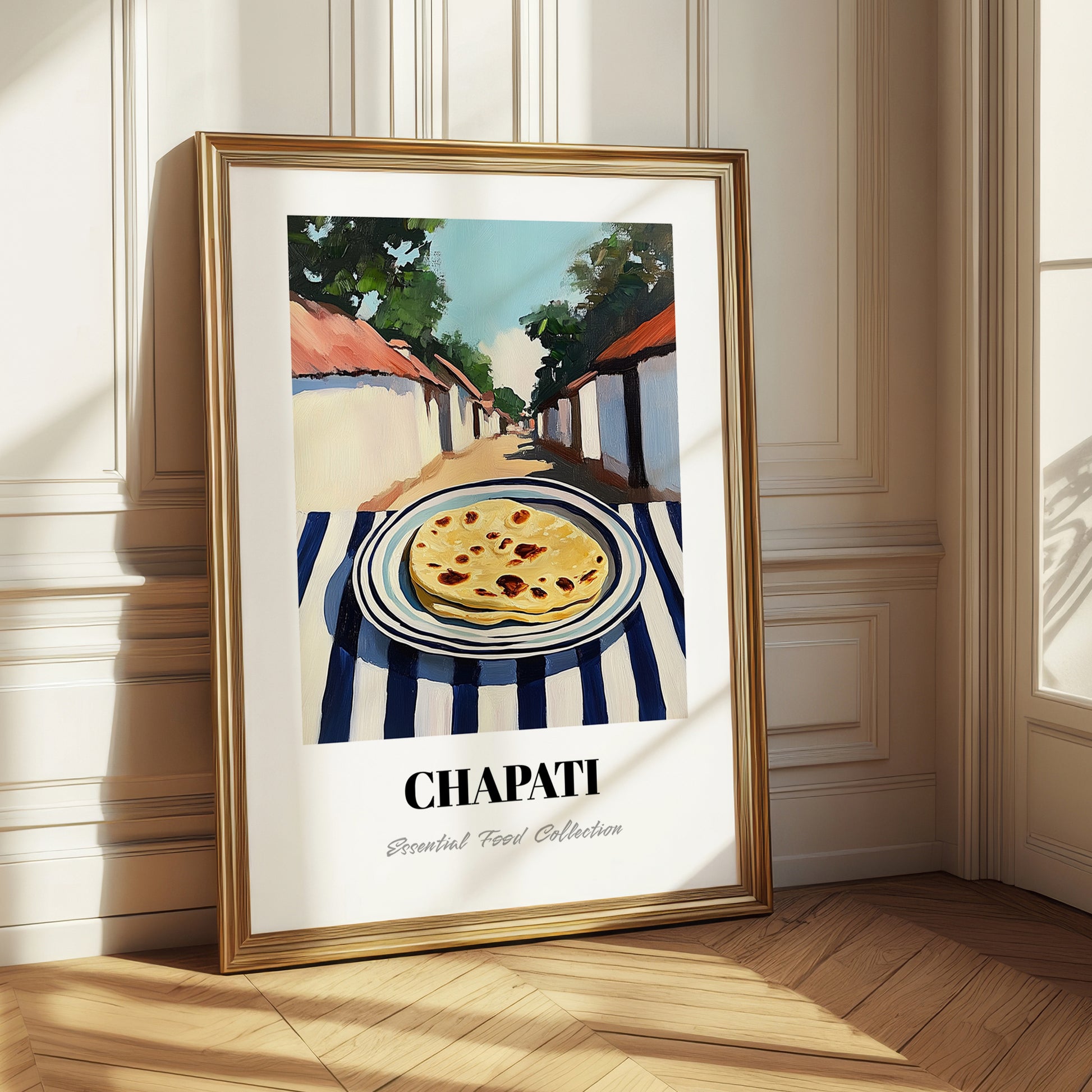 Chapati – Indian village Café on the Corner, Indian Food Painting