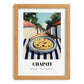 Chapati – Indian village Café on the Corner, Indian Food Painting, set in oak frame