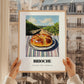 Brioche – Hillside Café View, French Pastry Wall Decor, styled in a charming Paris street view