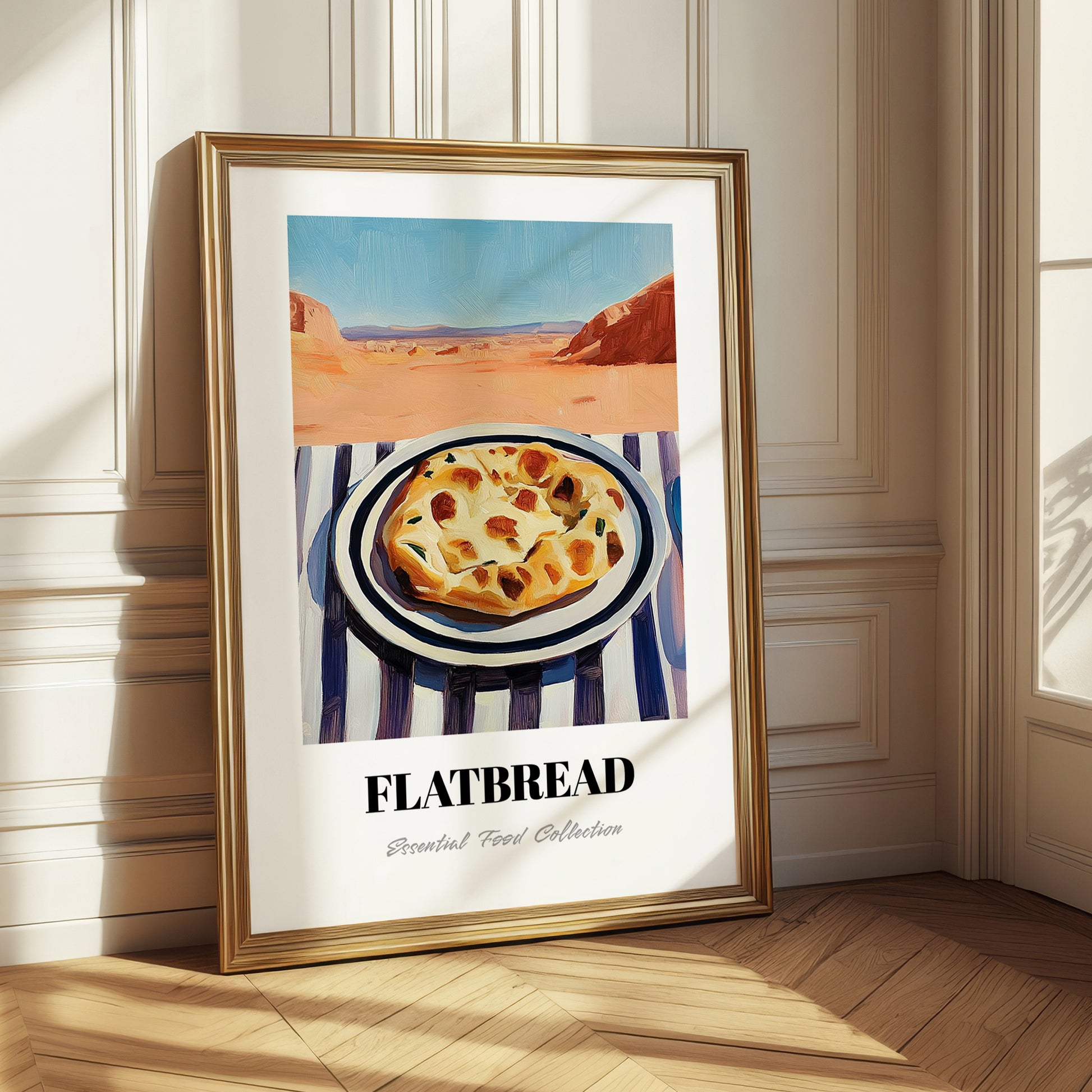 Flatbread – Desert Café Scene, Middle Food Poster