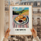 Crumpets – Hilltop Table Scene, British Pastry Still Life, styled in a charming Paris street view