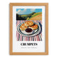 Crumpets – Hilltop Table Scene, British Pastry Still Life, set in oak frame