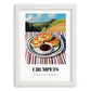 Crumpets – Hilltop Table Scene, British Pastry Still Life, placed in minimal white frame