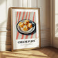 Cheese Puffs – on Striped Tablecloth, American Cheese Painting 