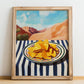 Tortilla Chips – Desert Café Scene, Mexican Food Wall Decor, no-text version framed in wood
