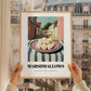 Marshmallows – English village Street Café Scene, American Dessert Wall Illustration, styled in a charming Paris street view