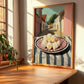 Marshmallows – English village Street Café Scene, American Dessert Wall Illustration, clean layout with no caption