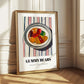 Gummy Bears – on Striped Tablecloth, German Dessert Wall Art 