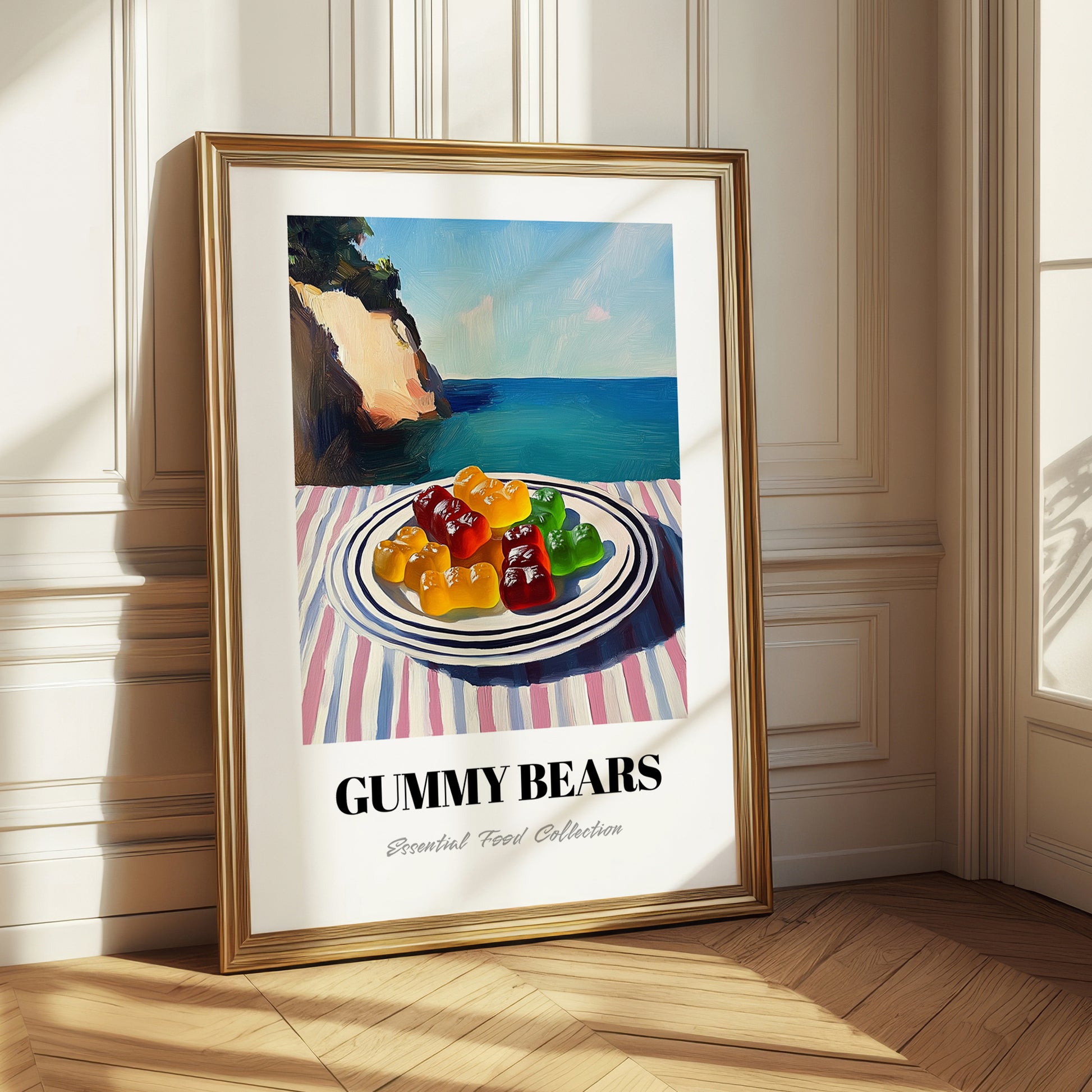 Gummy Bears – Coastal Café Moment, German Dessert Wall Decor 