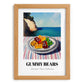 Gummy Bears – Coastal Café Moment, German Dessert Wall Decor, set in oak frame