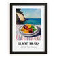 Gummy Bears – Coastal Café Moment, German Dessert Wall Decor, in sleek black frame