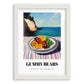 Gummy Bears – Coastal Café Moment, German Dessert Wall Decor, placed in minimal white frame