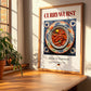 Currywurst – German Meat Dish, Food Bar Wall Art, no-text version framed in wood