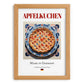 Apfelkuchen – German Dessert Dish, Farmhouse Kitchen Wall Art, set in oak frame