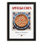 Apfelkuchen – German Dessert Dish, Farmhouse Kitchen Wall Art, in sleek black frame