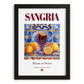 Sangria – Spanish Beverage Drink, Rooftop Terrace Poster, in sleek black frame
