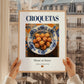 Croquetas – Spanish Snack Dish, Brasserie Wall Art, styled in a charming Paris street view