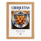 Croquetas – Spanish Snack Dish, Brasserie Wall Art, set in oak frame