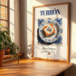Turrón – Spanish Dessert Dish, Fine Dining Restaurant Art, no-text version framed in wood