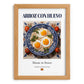 Arroz con huevo – Spanish Rice Dish, Restaurant Poster, set in oak frame