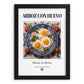 Arroz con huevo – Spanish Rice Dish, Restaurant Poster, in sleek black frame