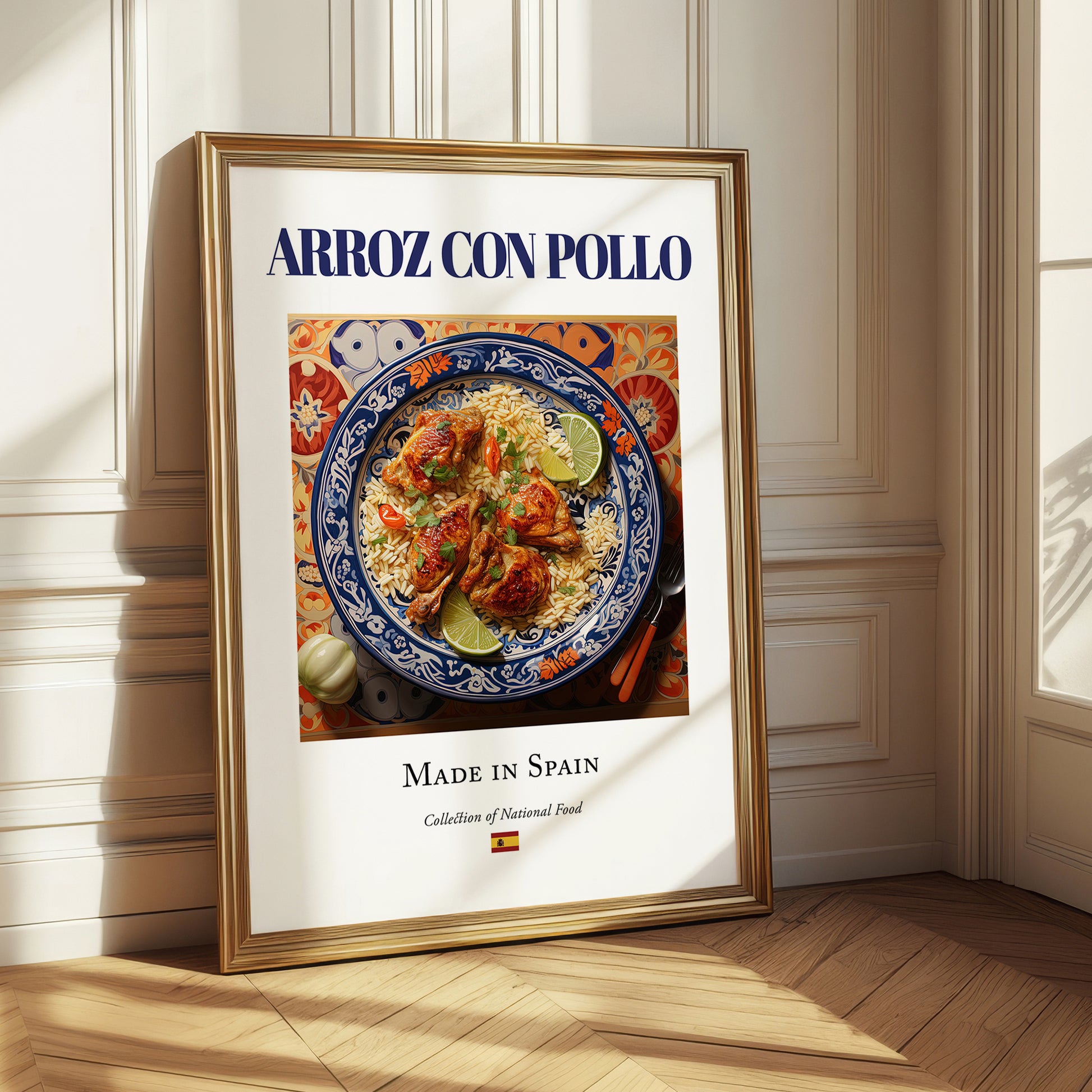 Arroz con pollo – Spanish Rice Dish, Brasserie Illustration