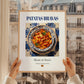 Patatas bravas – Spanish Snack Dish, Tavern Poster, styled in a charming Paris street view