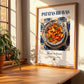 Patatas bravas – Spanish Snack Dish, Tavern Poster, no-text version framed in wood