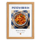Patatas bravas – Spanish Snack Dish, Tavern Poster, set in oak frame