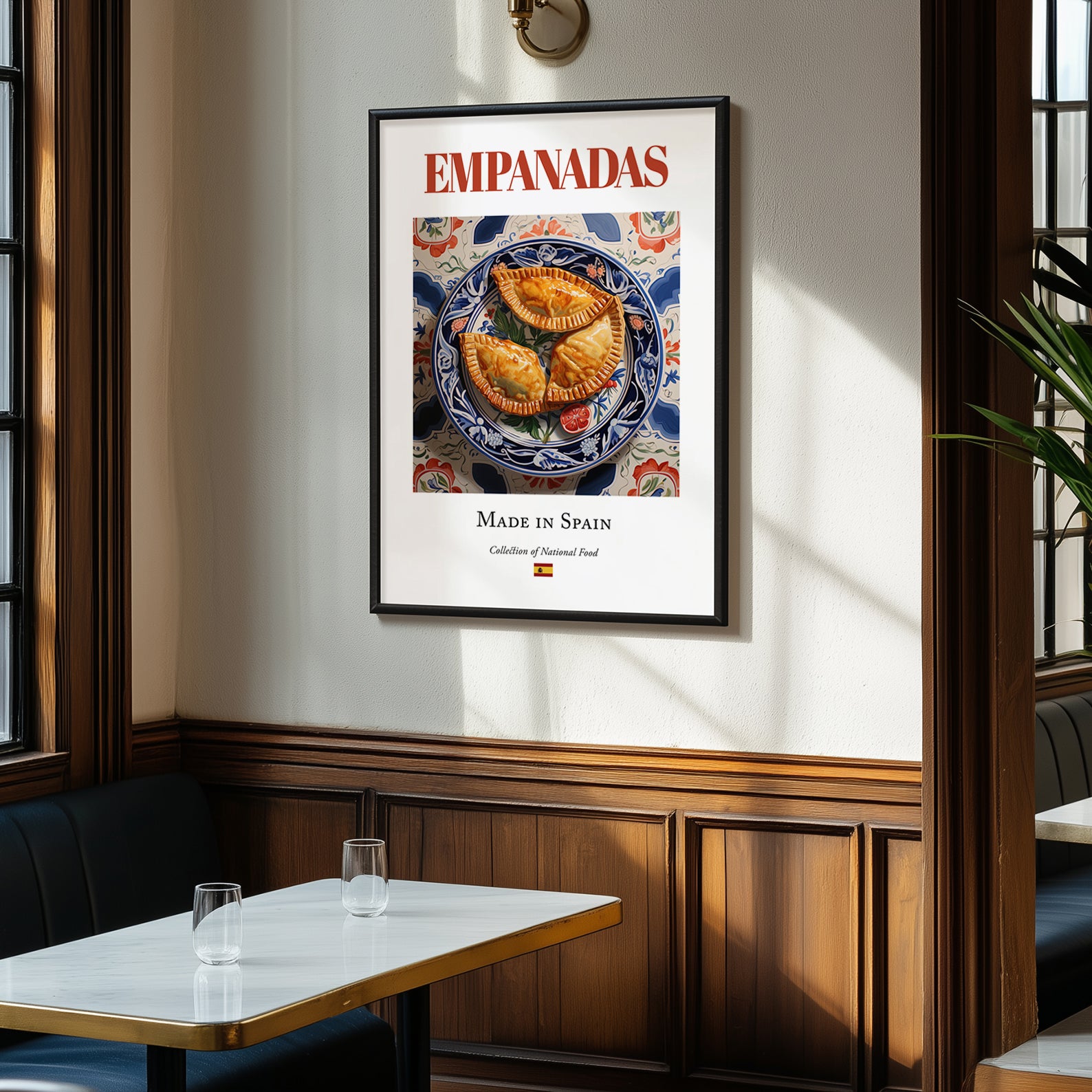Empanadas – Spanish Snack Dish, Bistro Painting, clean layout with no caption