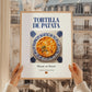 Tortilla de patata – Spanish Dish, Bistro Poster, styled in a charming Paris street view