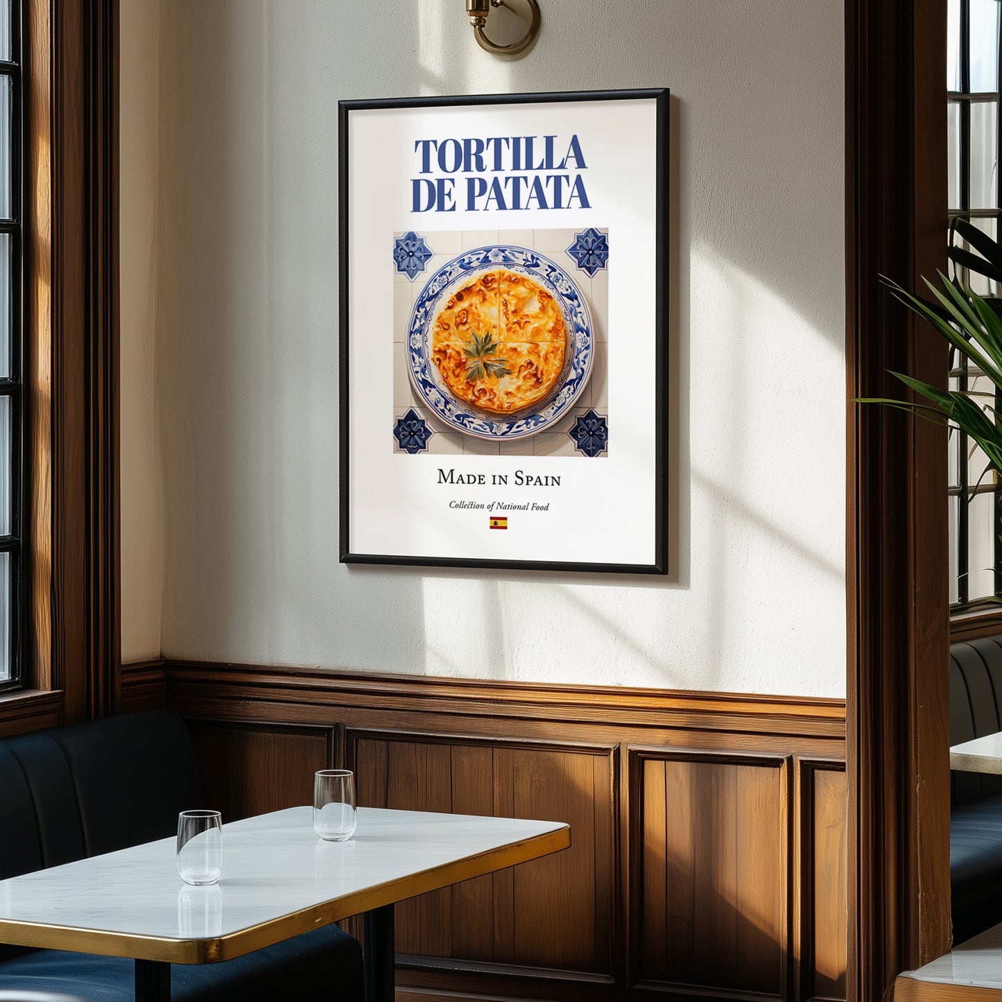 Tortilla de patata – Spanish Dish, Bistro Poster, clean layout with no caption
