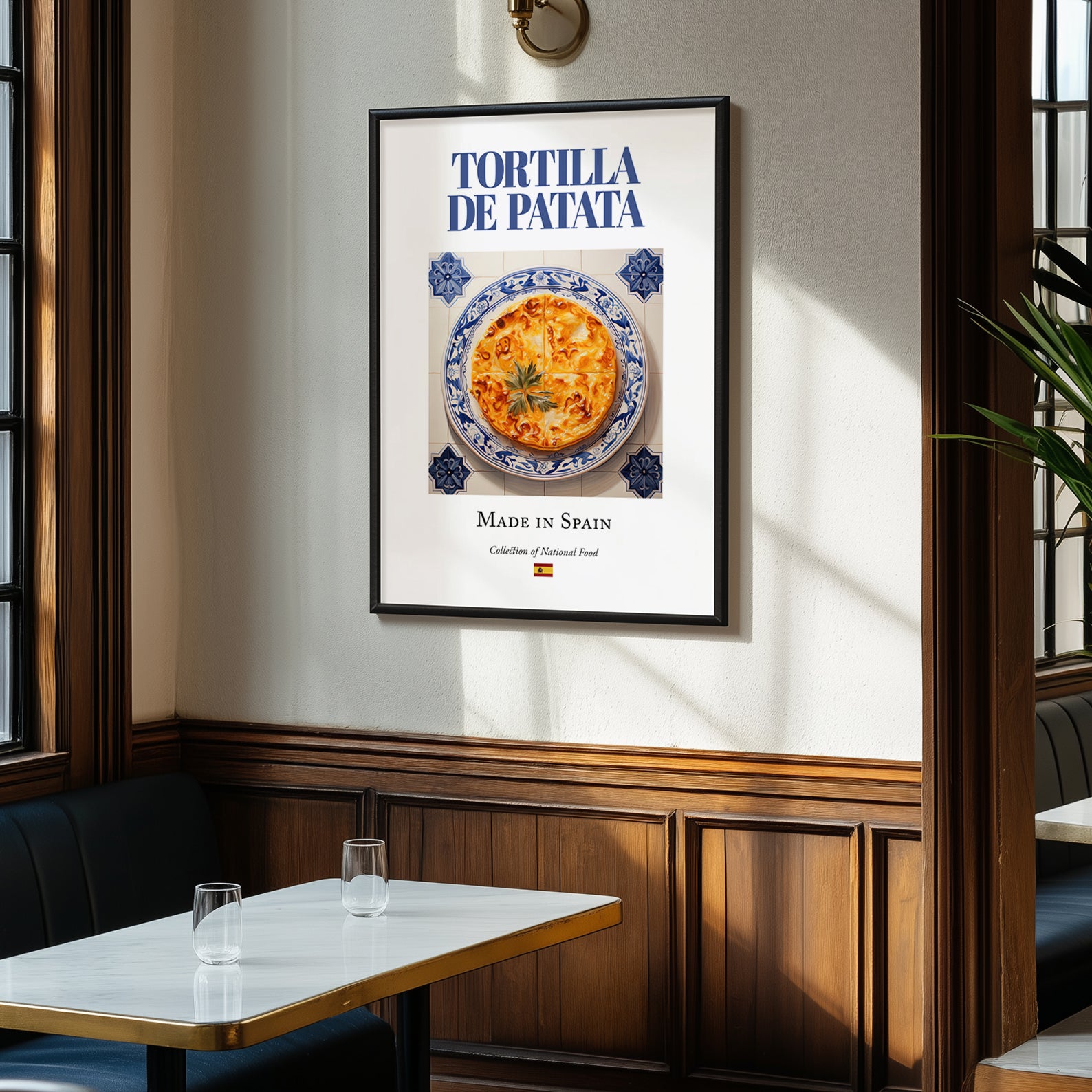 Tortilla de patata – Spanish Dish, Bistro Poster, clean layout with no caption