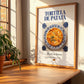 Tortilla de patata – Spanish Dish, Bistro Poster, no-text version framed in wood