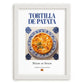 Tortilla de patata – Spanish Dish, Bistro Poster, placed in minimal white frame