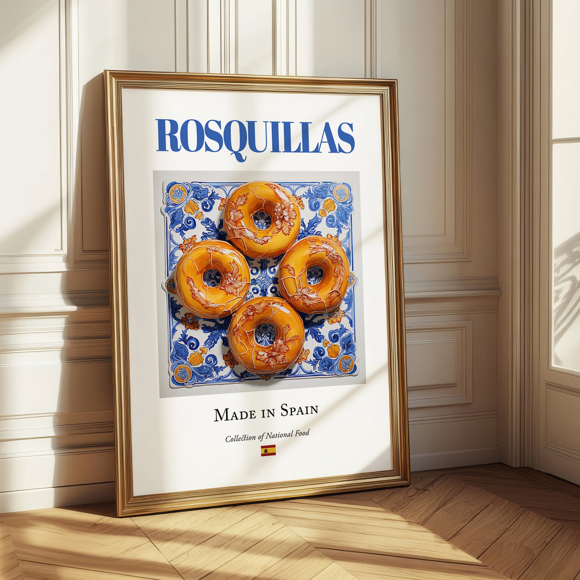 Rosquillas – Spanish Dessert Dish, Food Bar Painting