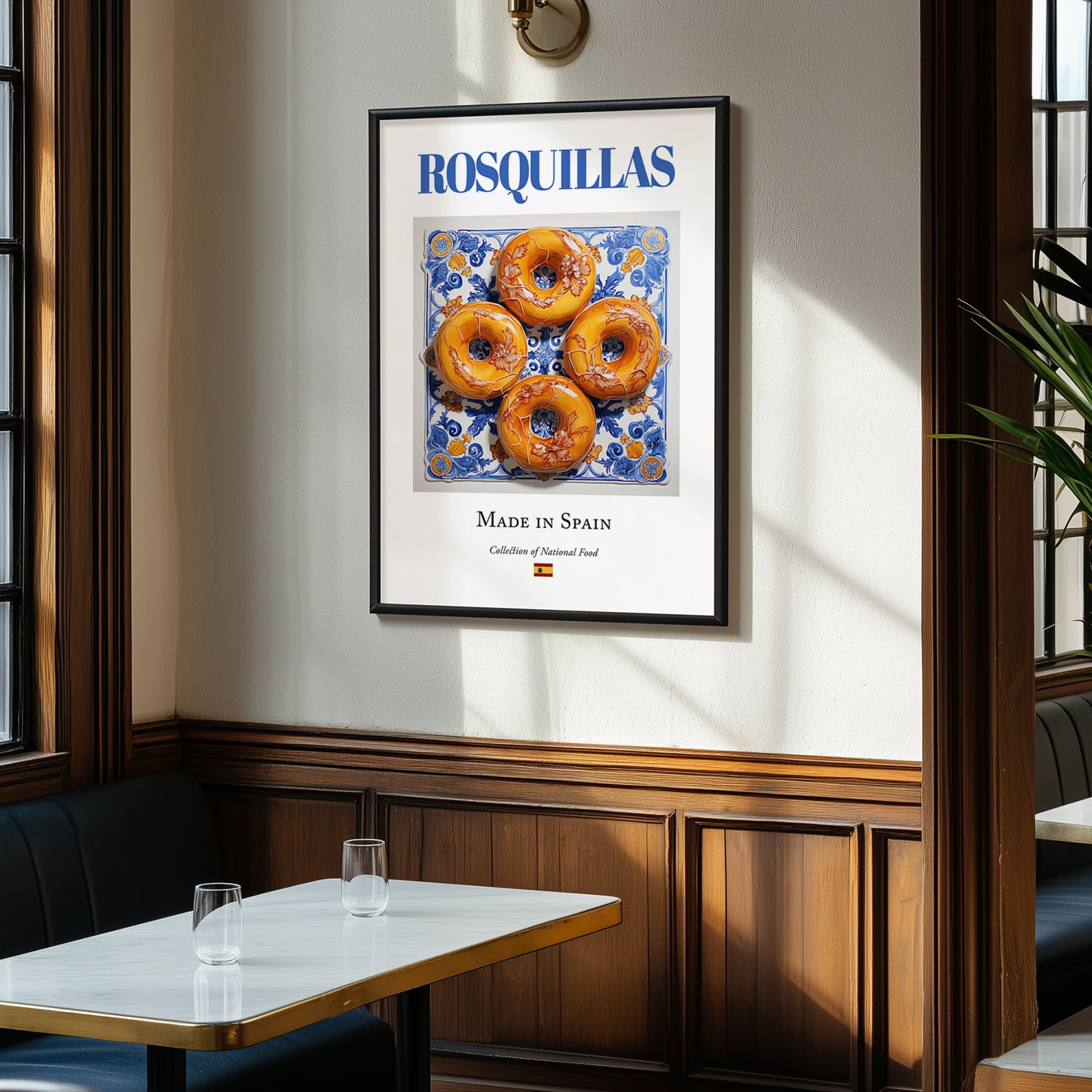 Rosquillas – Spanish Dessert Dish, Food Bar Painting, clean layout with no caption