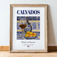 Calvados – French Spirit Drink, Beach Bar Art, in wooden frame leaning on the floor