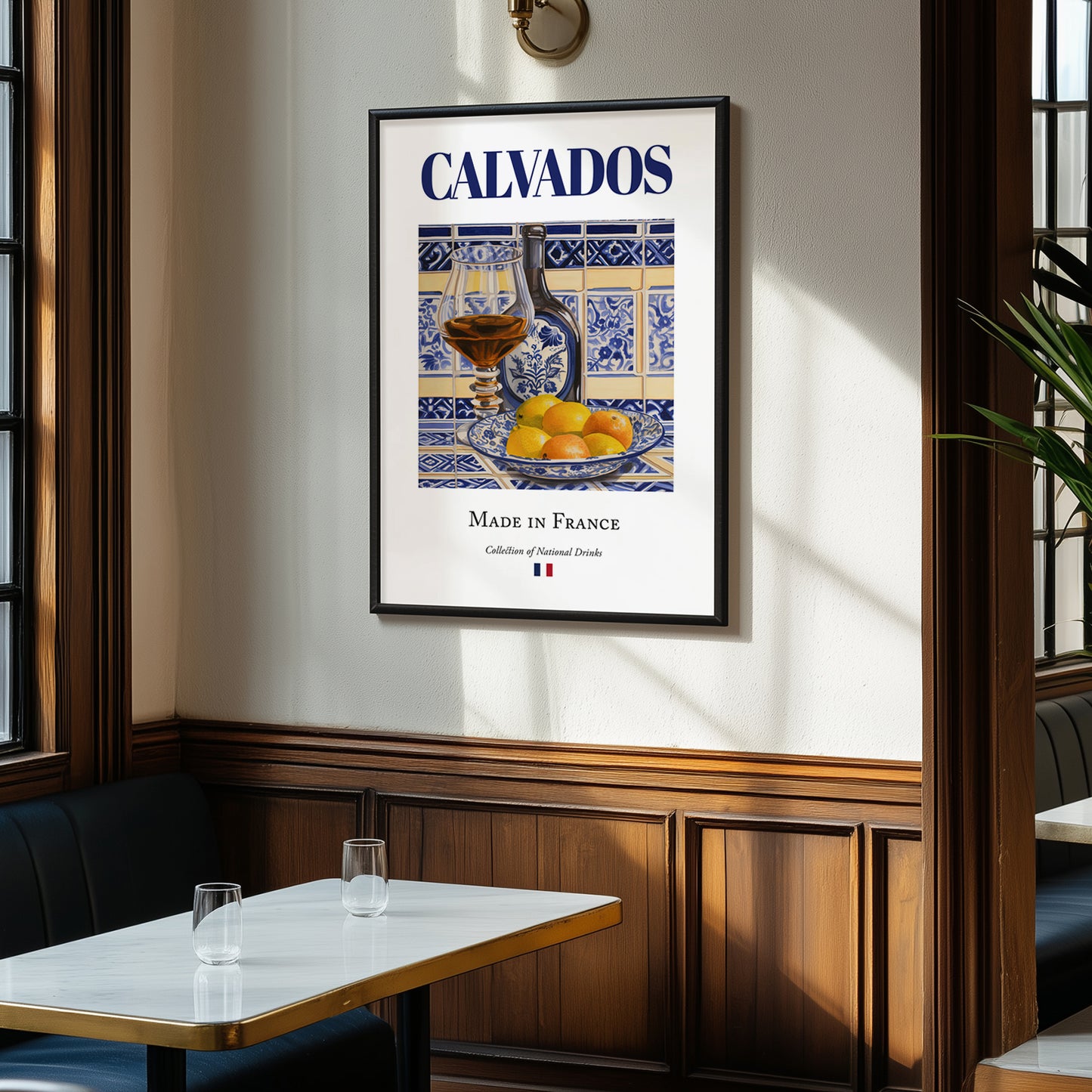 Calvados – French Spirit Drink, Beach Bar Art, clean layout with no caption