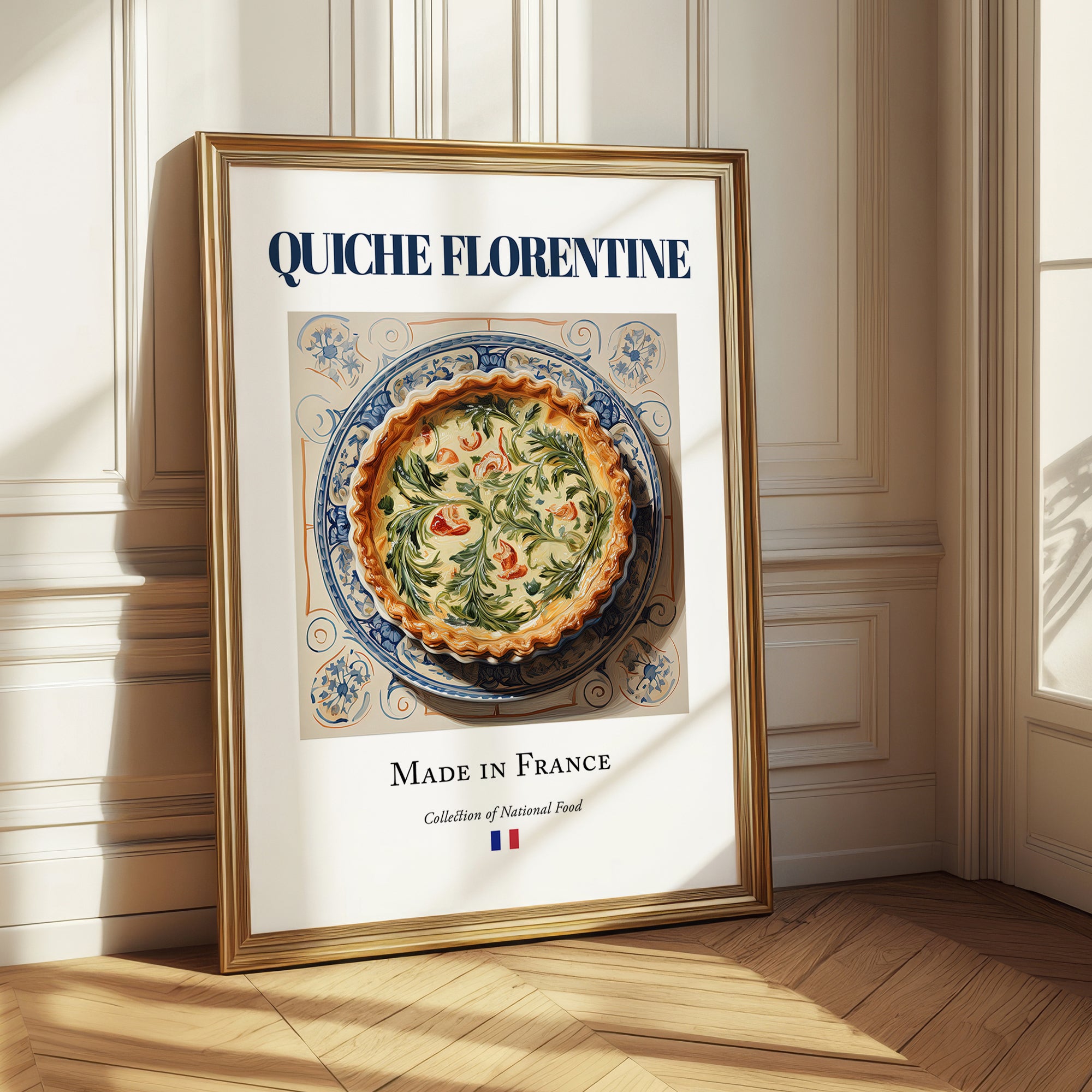 Quiche Florentine – French Dish, Tavern Still Life