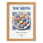 Macarons – French Dessert Dish, Fine Dining Restaurant Wall Art, set in oak frame